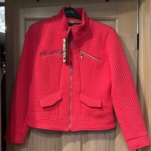 NWT - Robert Kitchen Women's Quilted Jacket -Hot Pink